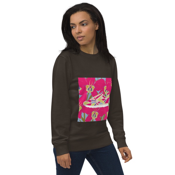 Orchid Run Purple Background - Unisex organic sweatshirt