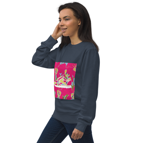 Orchid Run Purple Background - Unisex organic sweatshirt