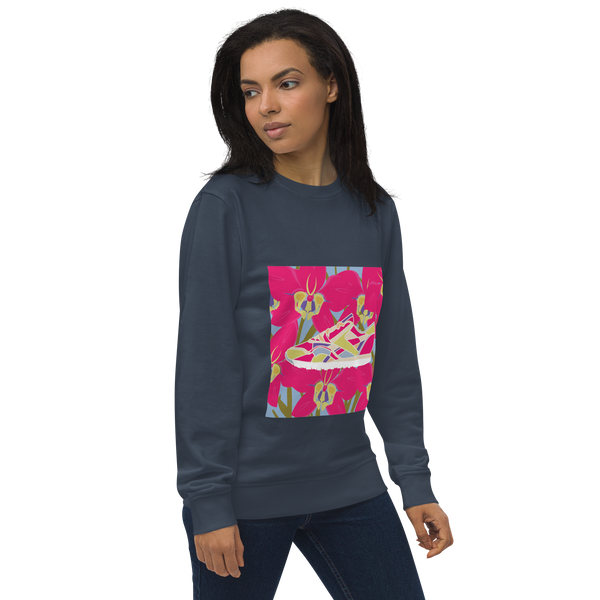 Orchid Run Purple Background - Unisex organic sweatshirt