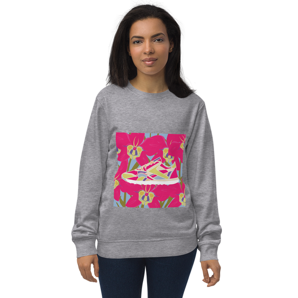 Orchid Run Purple Background - Unisex organic sweatshirt