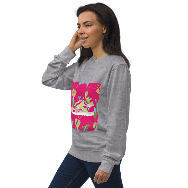 Orchid Run Purple Background - Unisex organic sweatshirt