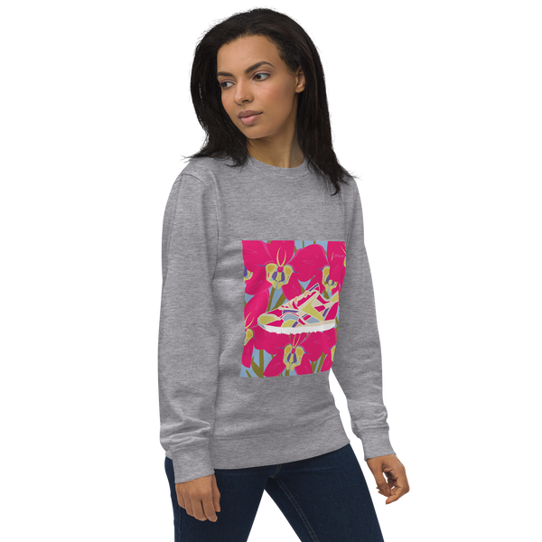 Orchid Run Purple Background - Unisex organic sweatshirt