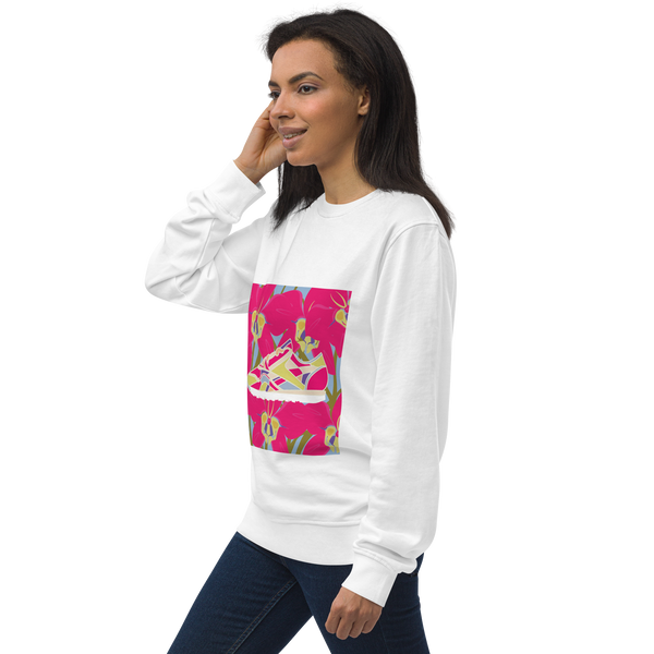 Orchid Run Purple Background - Unisex organic sweatshirt