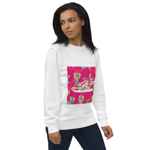 Orchid Run Purple Background - Unisex organic sweatshirt