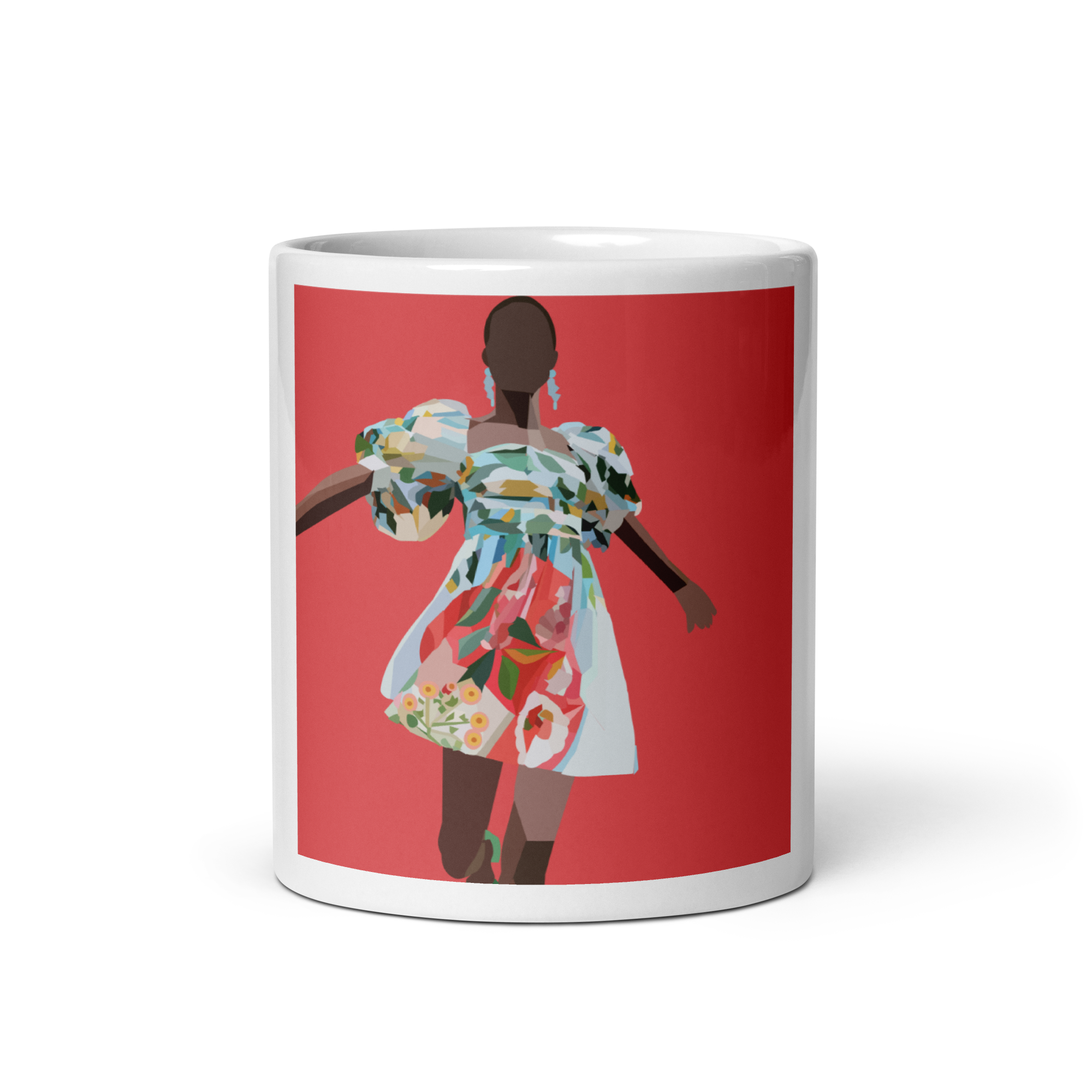 Springs Here! - Solid Pink Background - (White glossy mug)