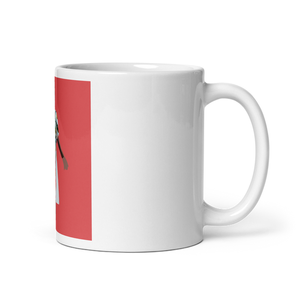 Springs Here! - Solid Pink Background - (White glossy mug)