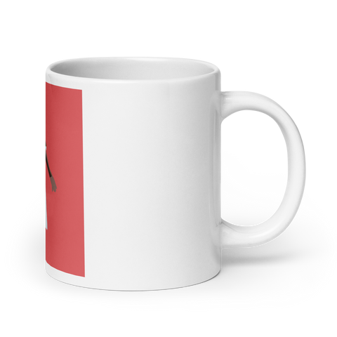 Springs Here! - Solid Pink Background - (White glossy mug)